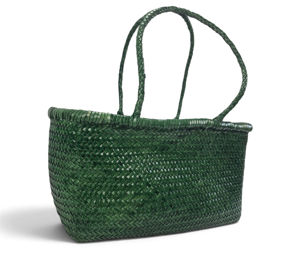 Handcrafted Woven Genuine Buffalo Leather Shoulder Bag