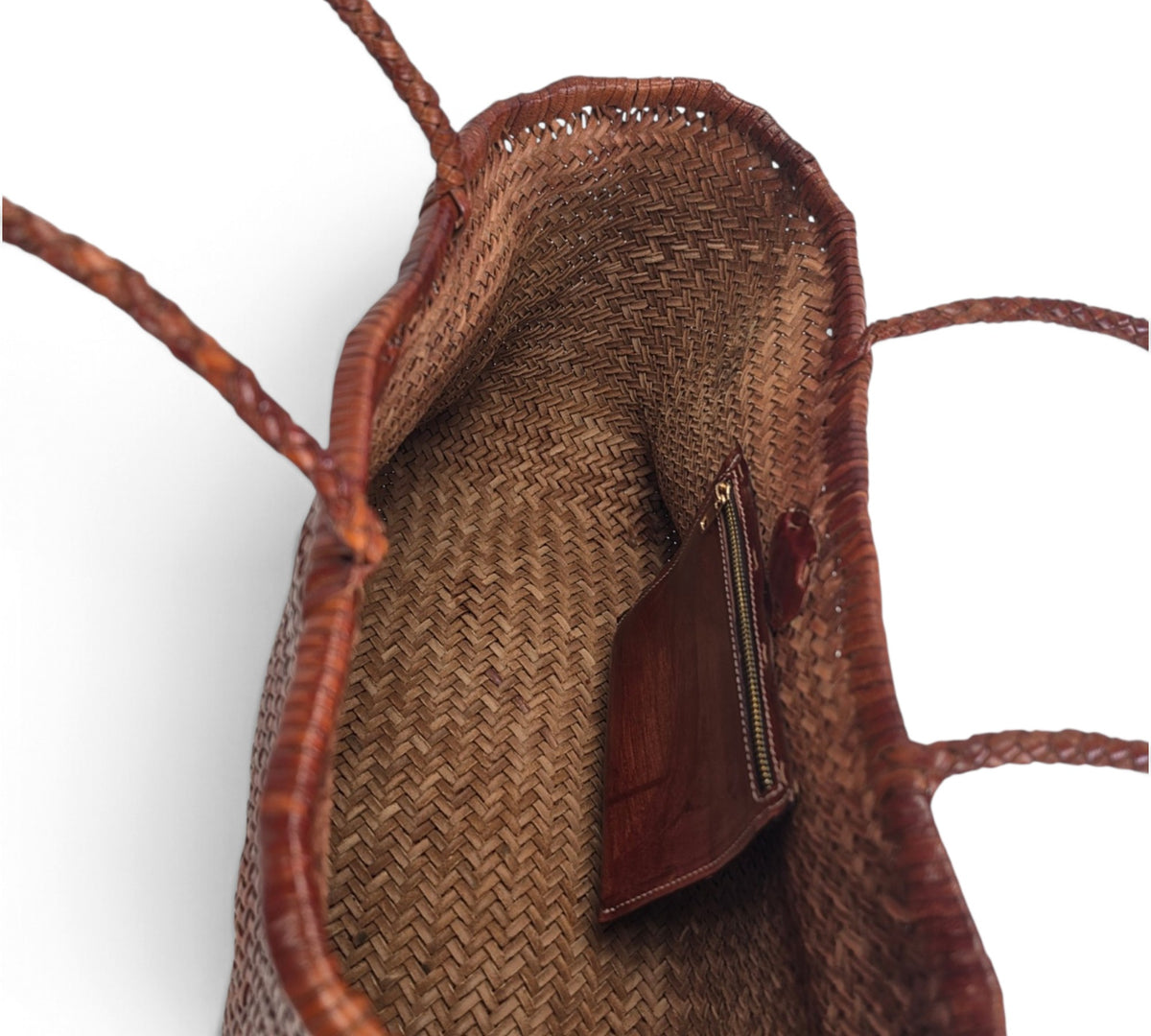 Handcrafted Woven Genuine Buffalo Leather Shoulder Bag