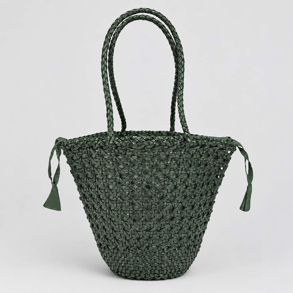Artisanal Woven Buffalo Leather Arm Bag