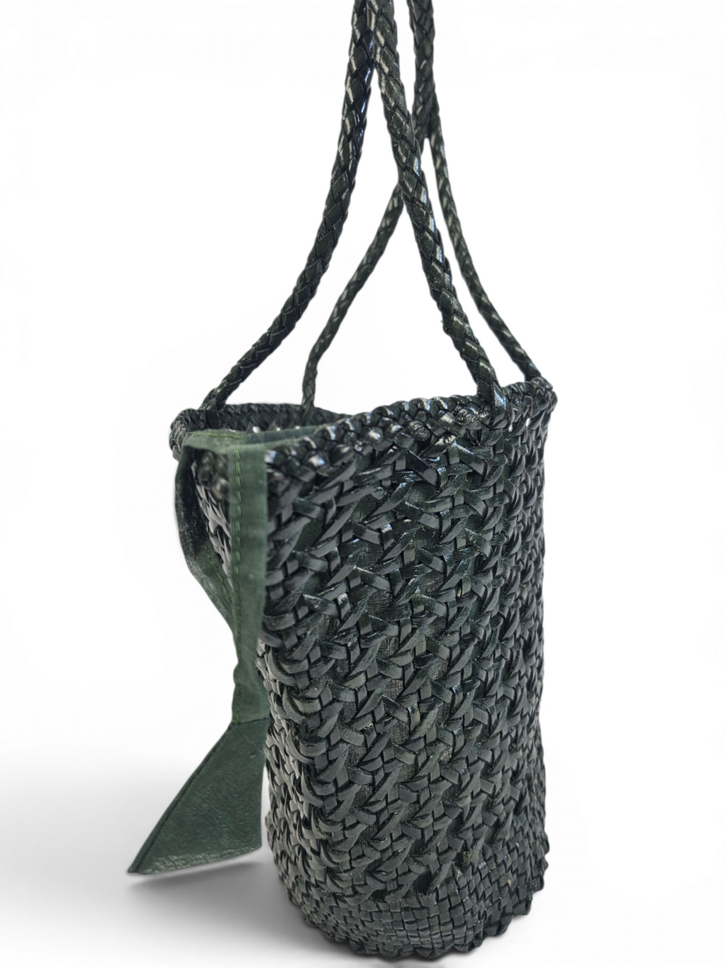 Artisanal Woven Buffalo Leather Arm Bag