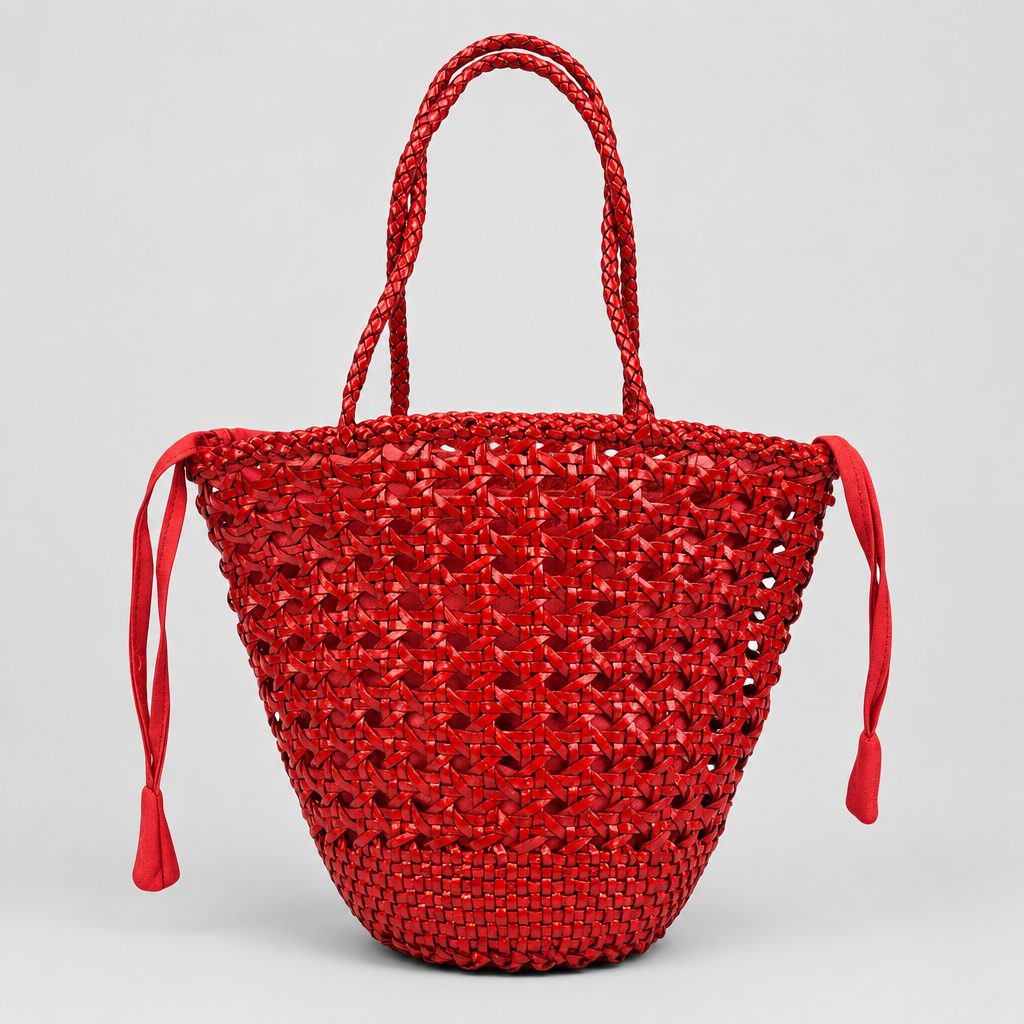 Artisanal Woven Buffalo Leather Arm Bag