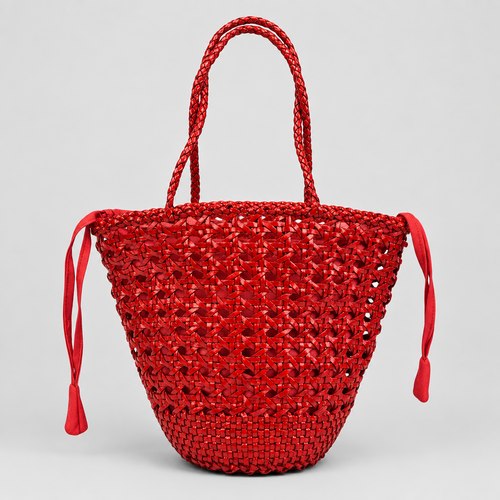 Artisanal Woven Buffalo Leather Arm Bag