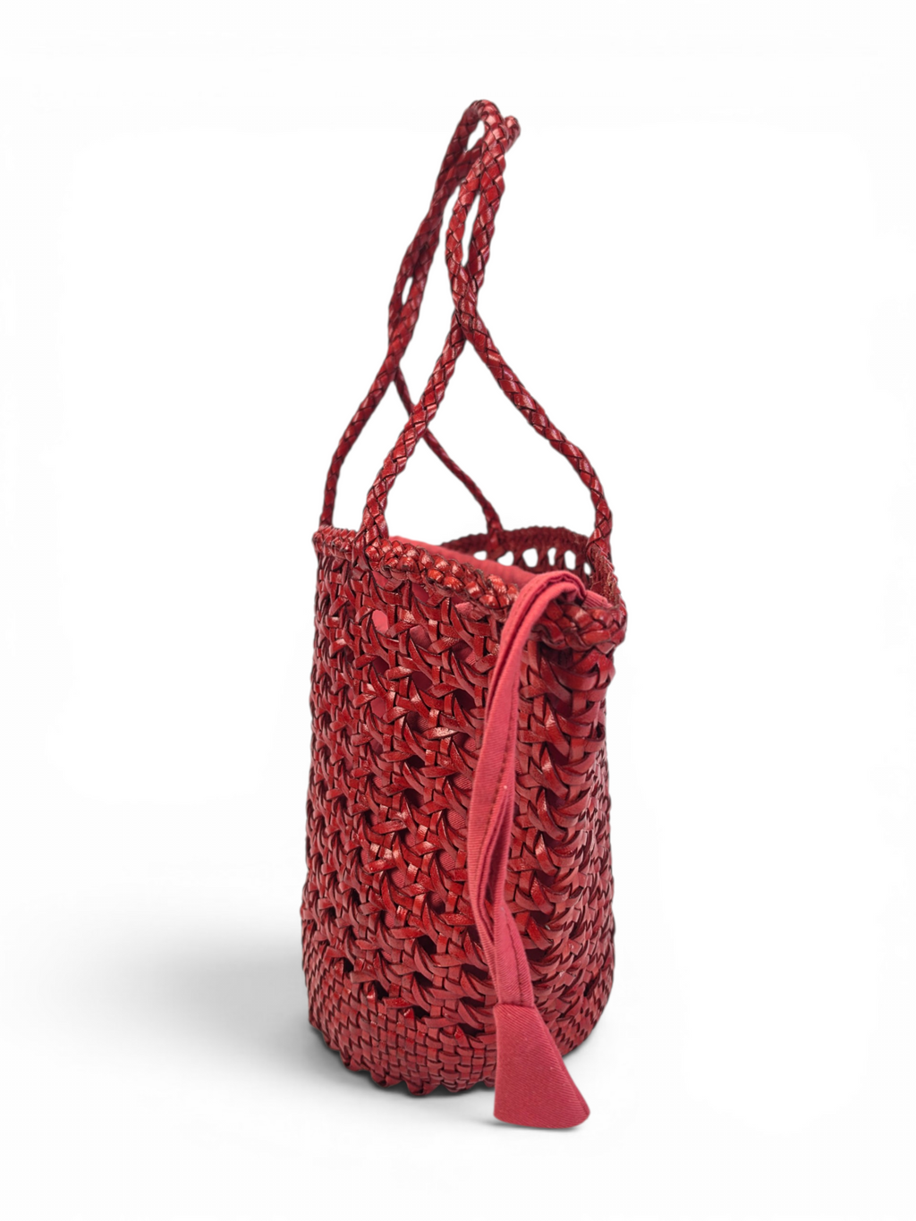 Artisanal Woven Buffalo Leather Arm Bag