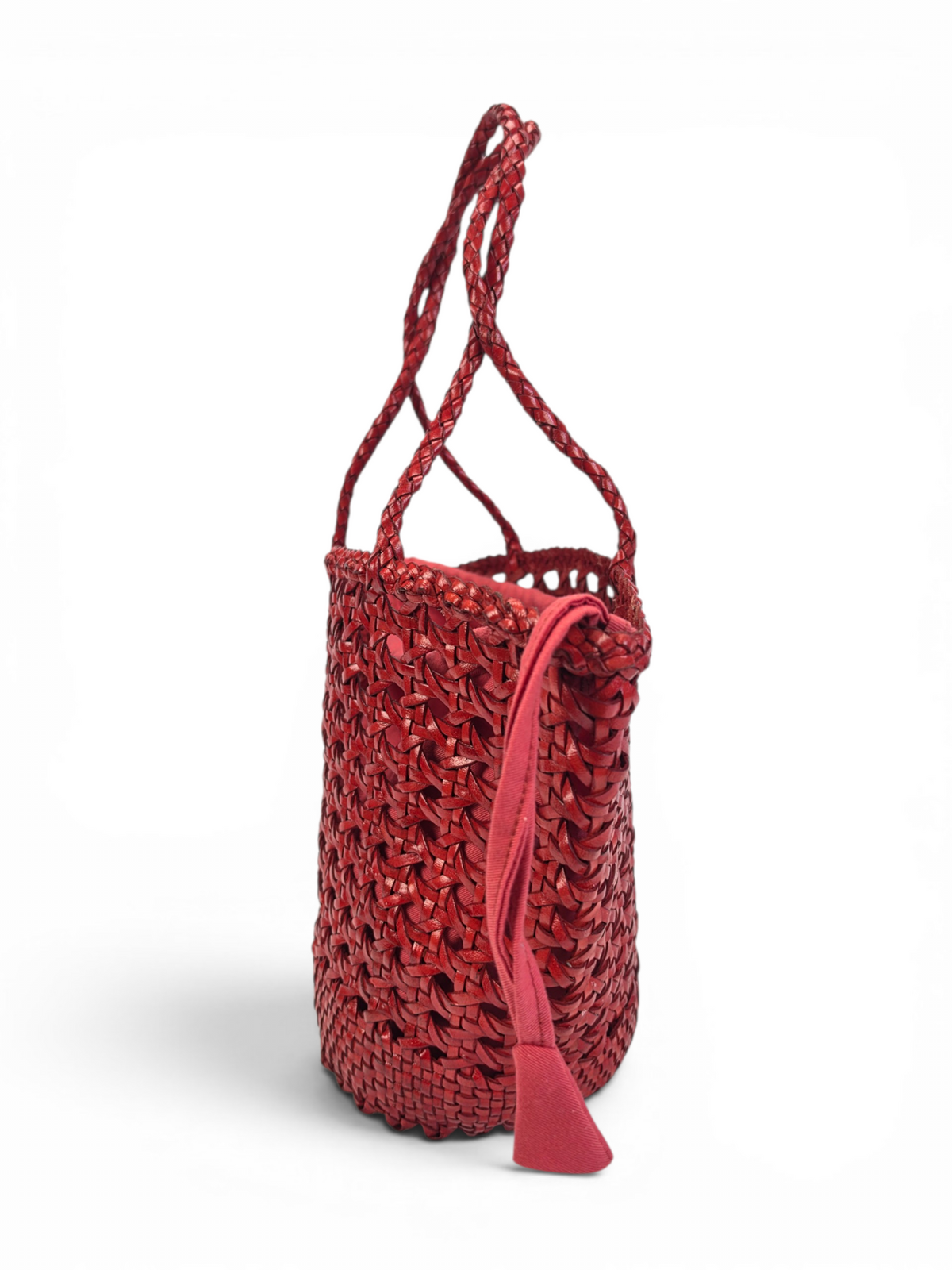 Artisanal Woven Buffalo Leather Arm Bag