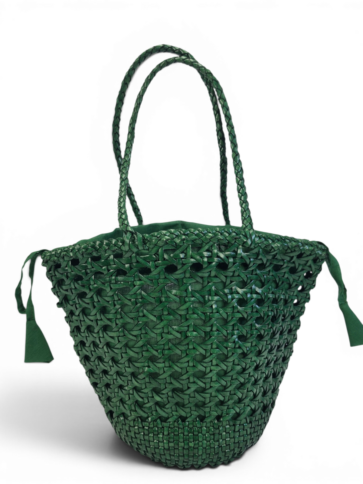 Artisanal Woven Buffalo Leather Arm Bag