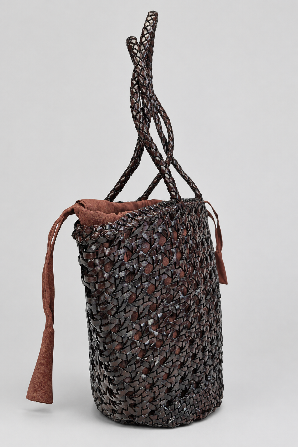 Artisanal Woven Buffalo Leather Arm Bag