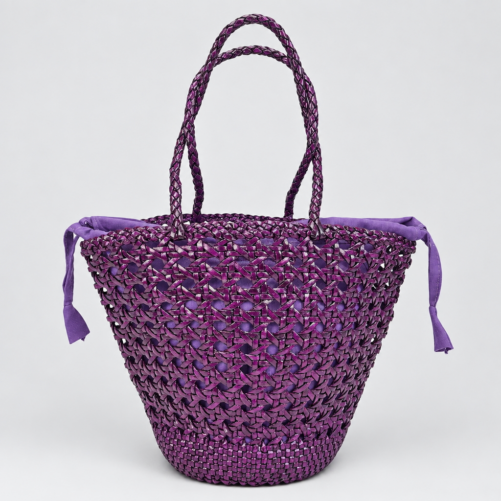 Artisanal Woven Buffalo Leather Arm Bag
