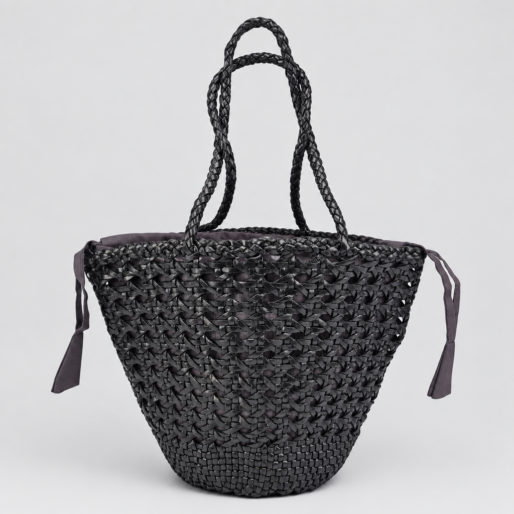 Artisanal Woven Buffalo Leather Arm Bag