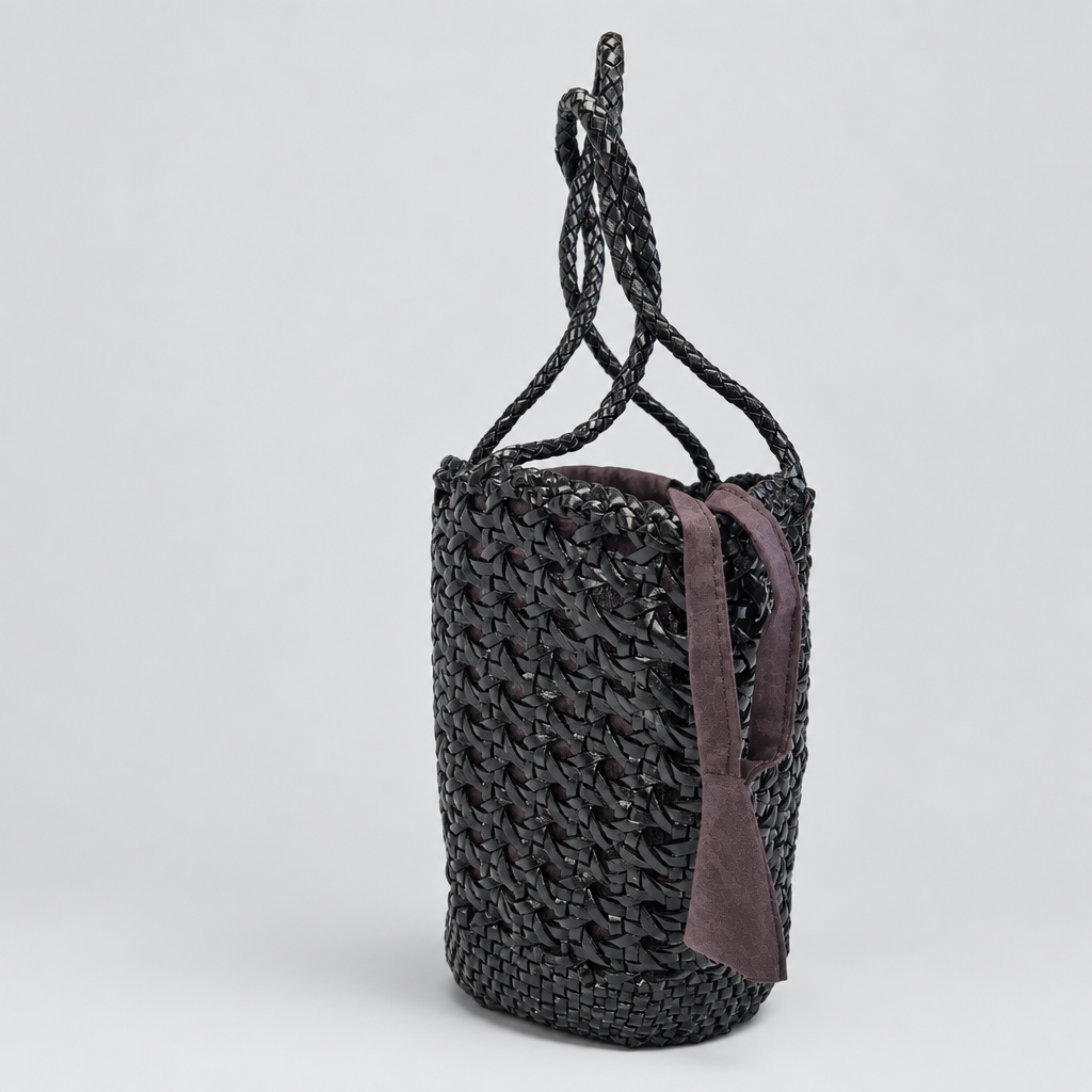 Artisanal Woven Buffalo Leather Arm Bag