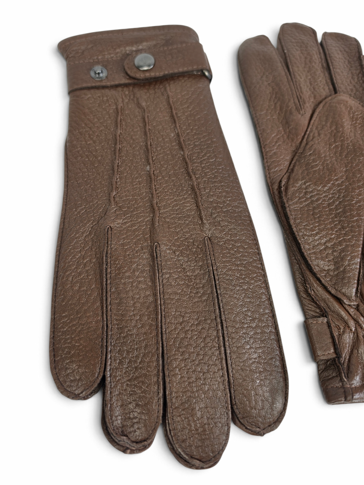 Premium Genuine Sheep Leather Gloves with Adjustable Strap and Plush Lining