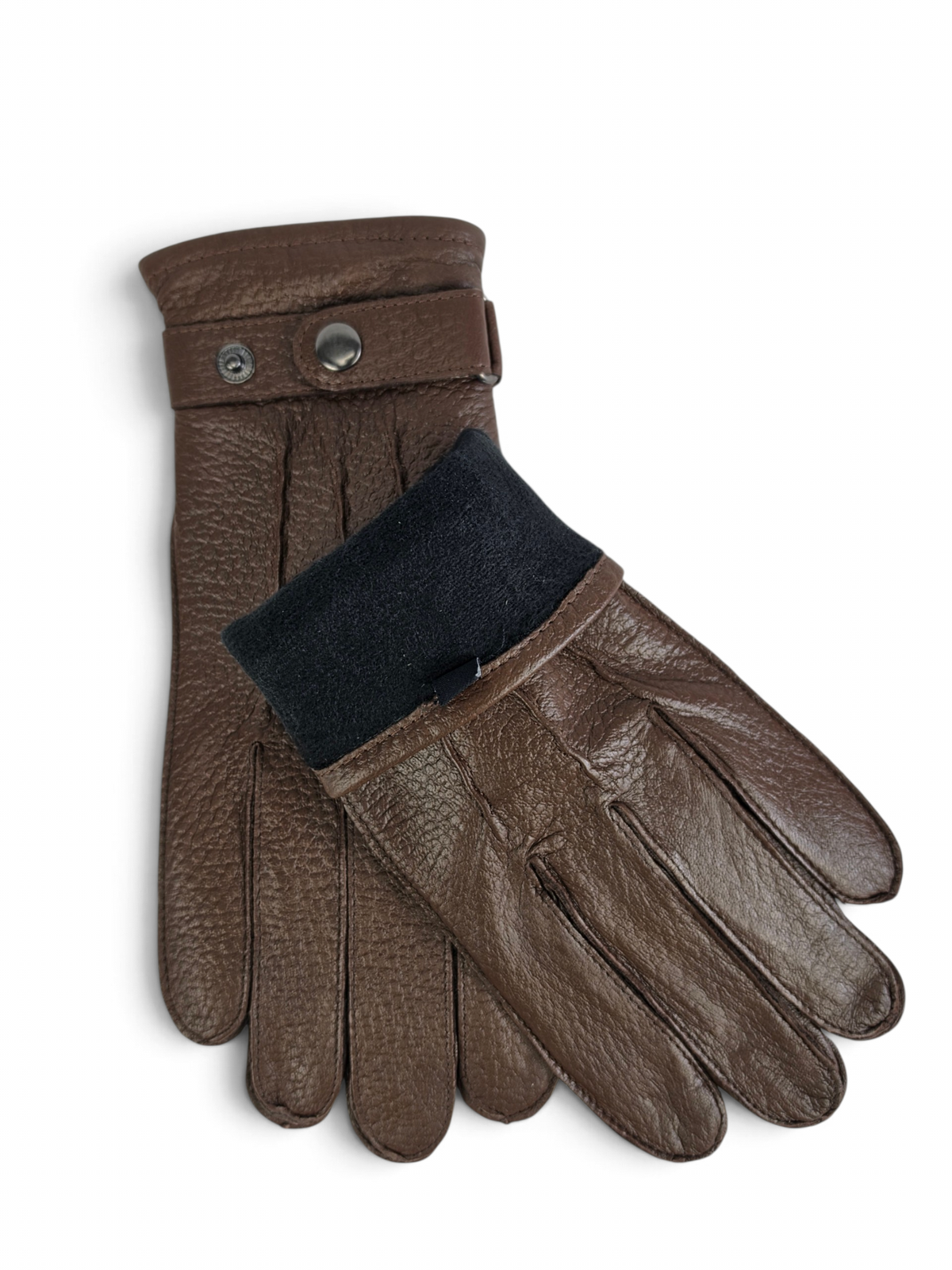 Premium Genuine Sheep Leather Gloves with Adjustable Strap and Plush Lining