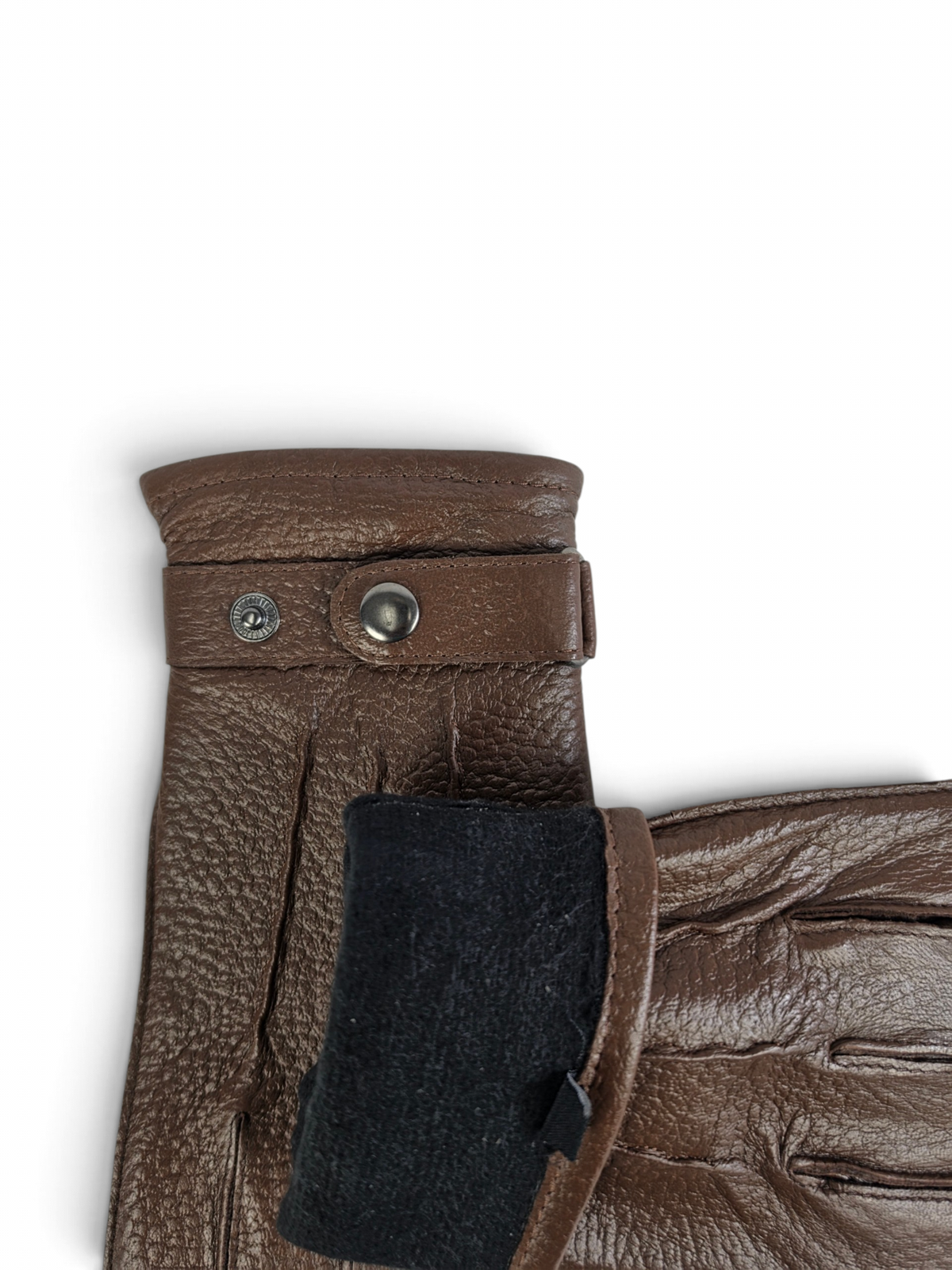Premium Genuine Sheep Leather Gloves with Adjustable Strap and Plush Lining