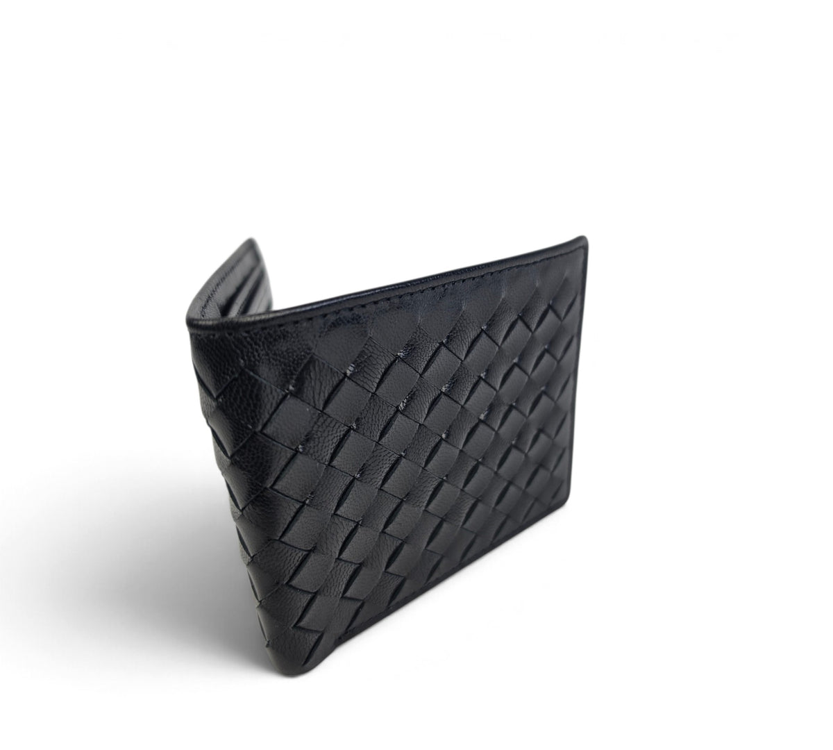 Professional Essential Everyday Use Carry: Handcrafted Genuine Calf Full-Grain Leather Woven Wallet