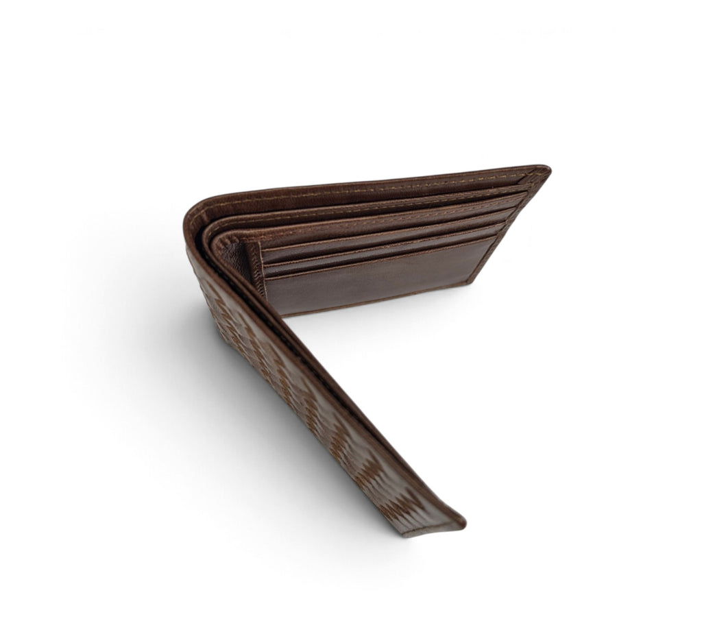 Professional Essential Everyday Use Carry: Handcrafted Genuine Calf Full-Grain Leather Woven Wallet