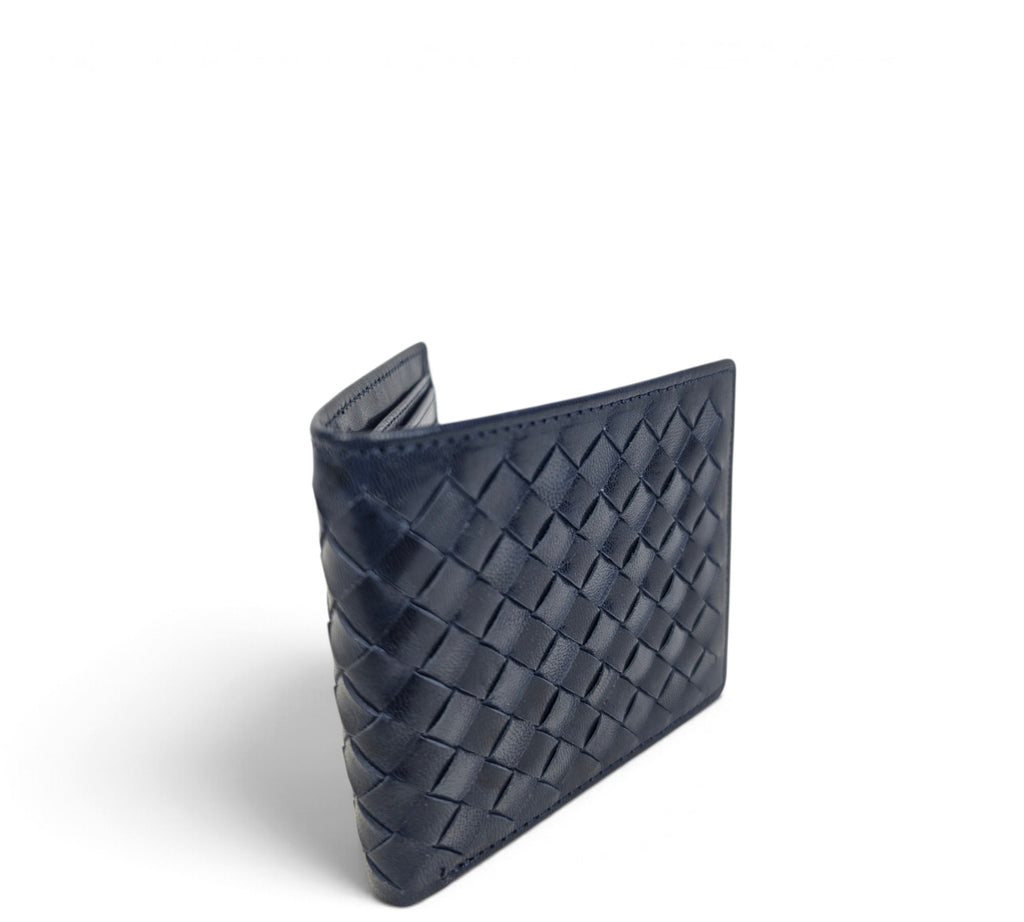 Professional Essential Everyday Use Carry: Handcrafted Genuine Calf Full-Grain Leather Woven Wallet