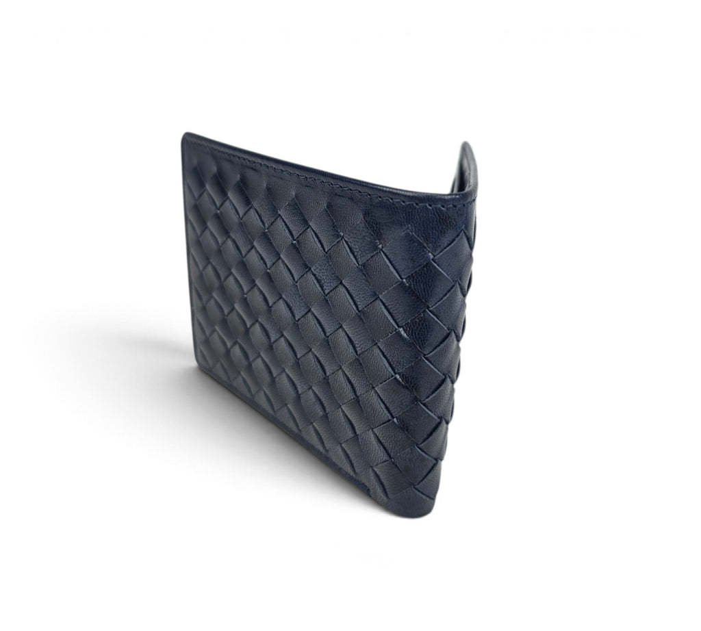 Professional Essential Everyday Use Carry: Handcrafted Genuine Calf Full-Grain Leather Woven Wallet