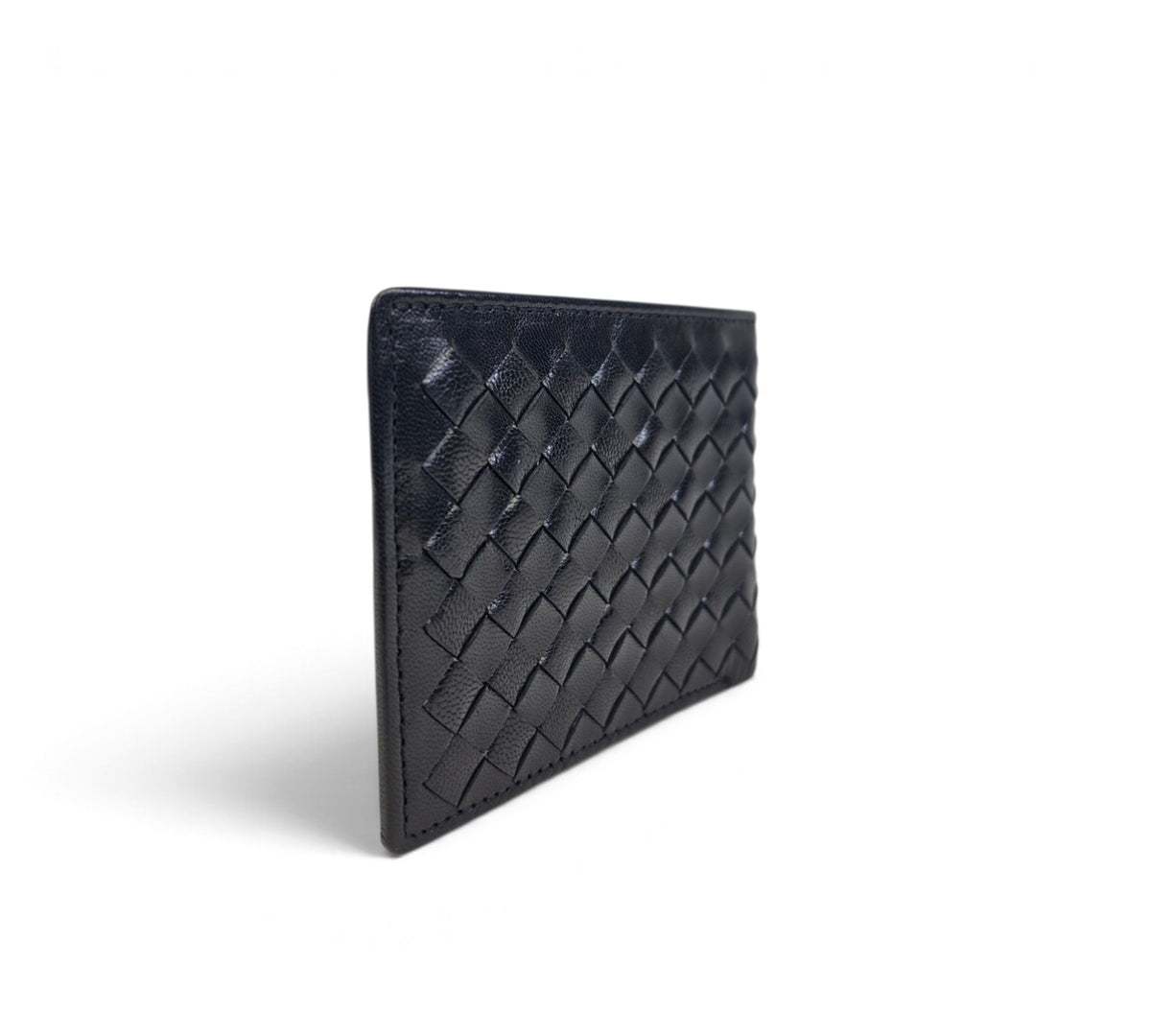 Professional Essential Everyday Use Carry: Handcrafted Genuine Calf Full-Grain Leather Woven Wallet