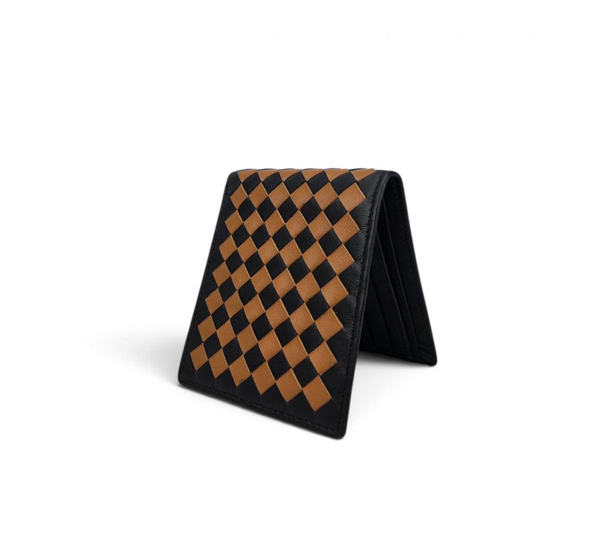 Handcrafted Genuine Sheepskin Butter-Soft Woven Multi-Combination Wallet