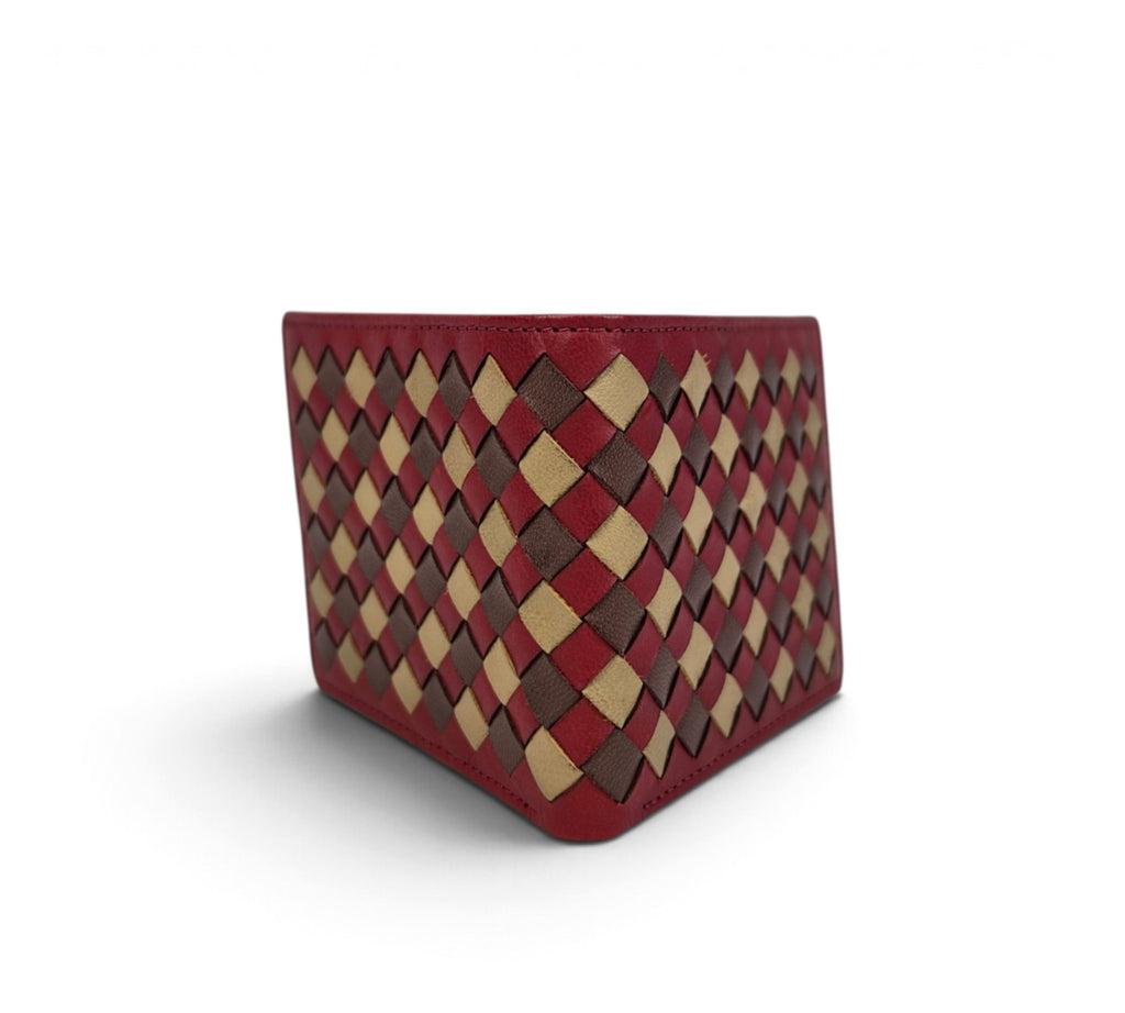 Handcrafted Genuine Sheepskin Butter-Soft Woven Multi-Combination Wallet