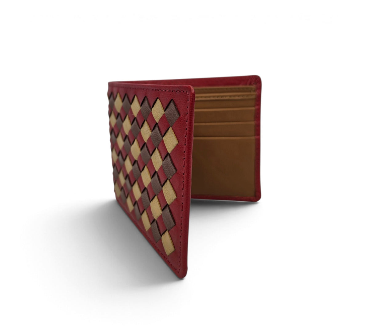 Handcrafted Genuine Sheepskin Butter-Soft Woven Multi-Combination Wallet