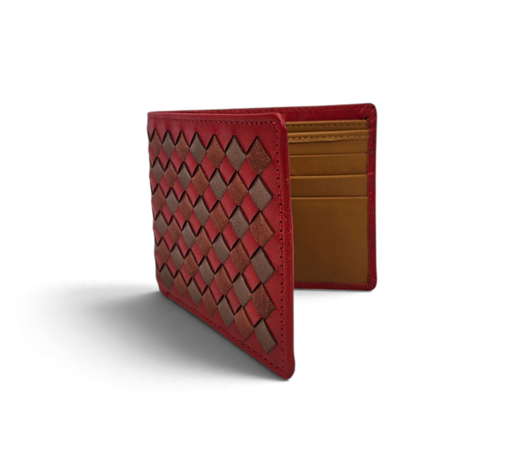 Handcrafted Genuine Sheepskin Butter-Soft Woven Multi-Combination Wallet
