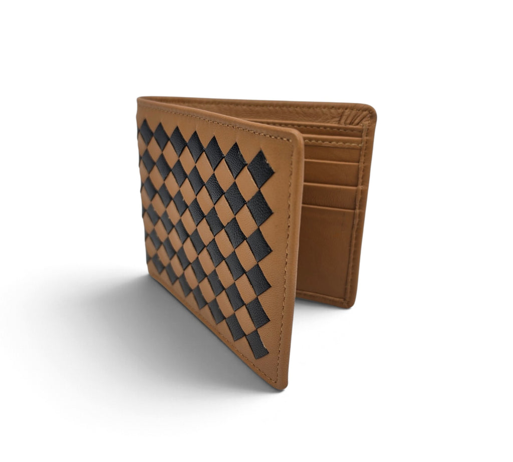 Handcrafted Genuine Sheepskin Butter-Soft Woven Multi-Combination Wallet