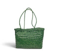 Woven Buffalo Leather Medium Shoulder Bag – Professional Essential Everyday Bag