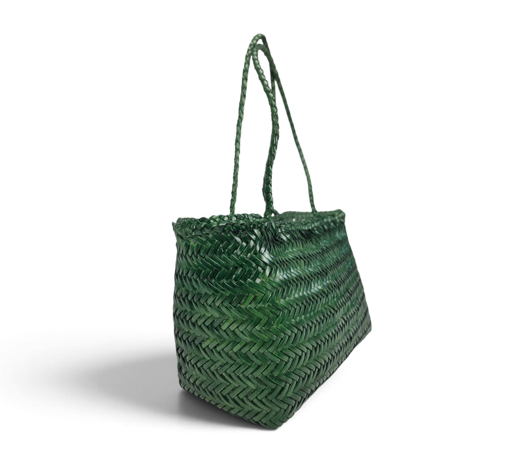 Woven Buffalo Leather Medium Shoulder Bag – Professional Essential Everyday Bag