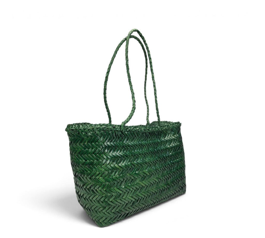 Woven Buffalo Leather Medium Shoulder Bag – Professional Essential Everyday Bag