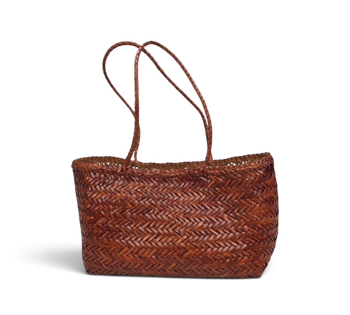 Woven Buffalo Leather Medium Shoulder Bag – Professional Essential Everyday Bag