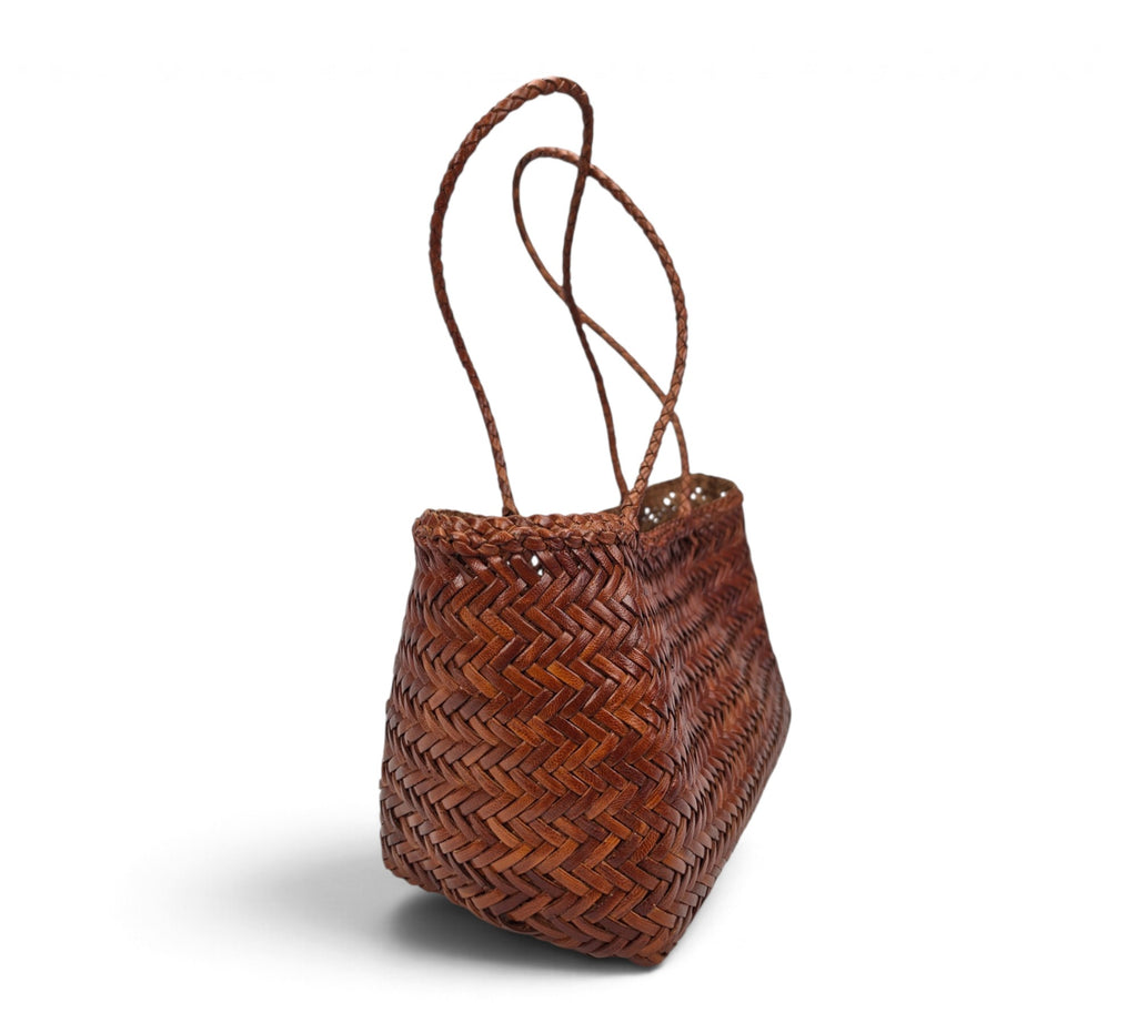 Woven Buffalo Leather Medium Shoulder Bag – Professional Essential Everyday Bag