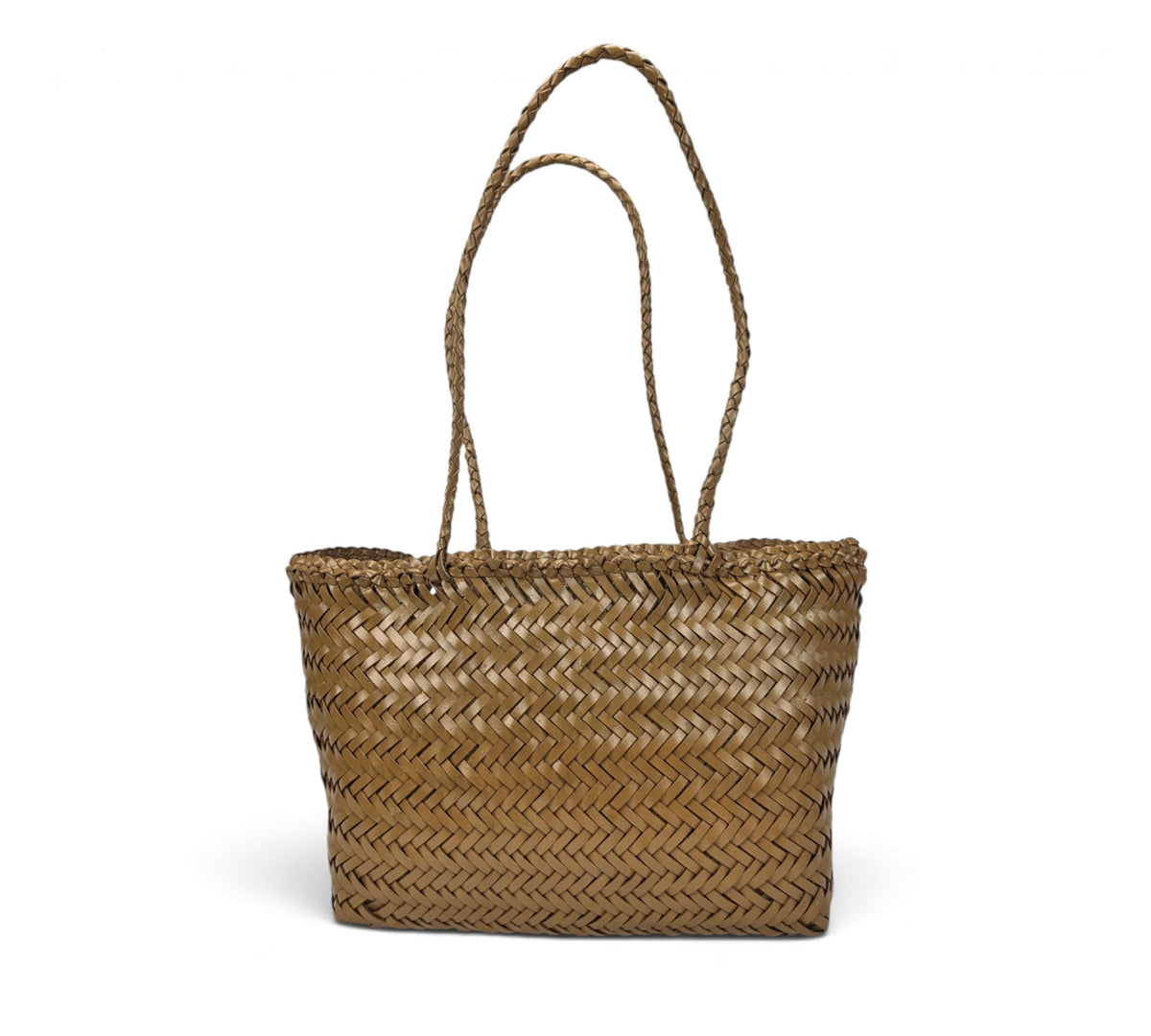 Woven Buffalo Leather Medium Shoulder Bag – Professional Essential Everyday Bag