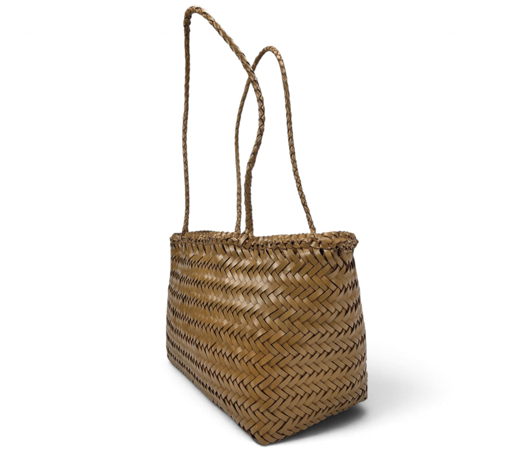 Woven Buffalo Leather Medium Shoulder Bag – Professional Essential Everyday Bag