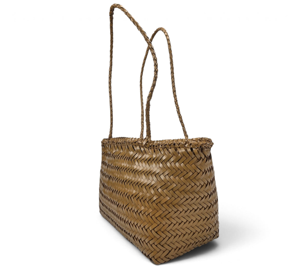 Woven Buffalo Leather Medium Shoulder Bag – Professional Essential Everyday Bag
