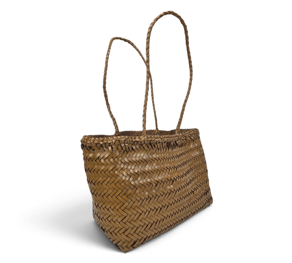 Woven Buffalo Leather Medium Shoulder Bag – Professional Essential Everyday Bag