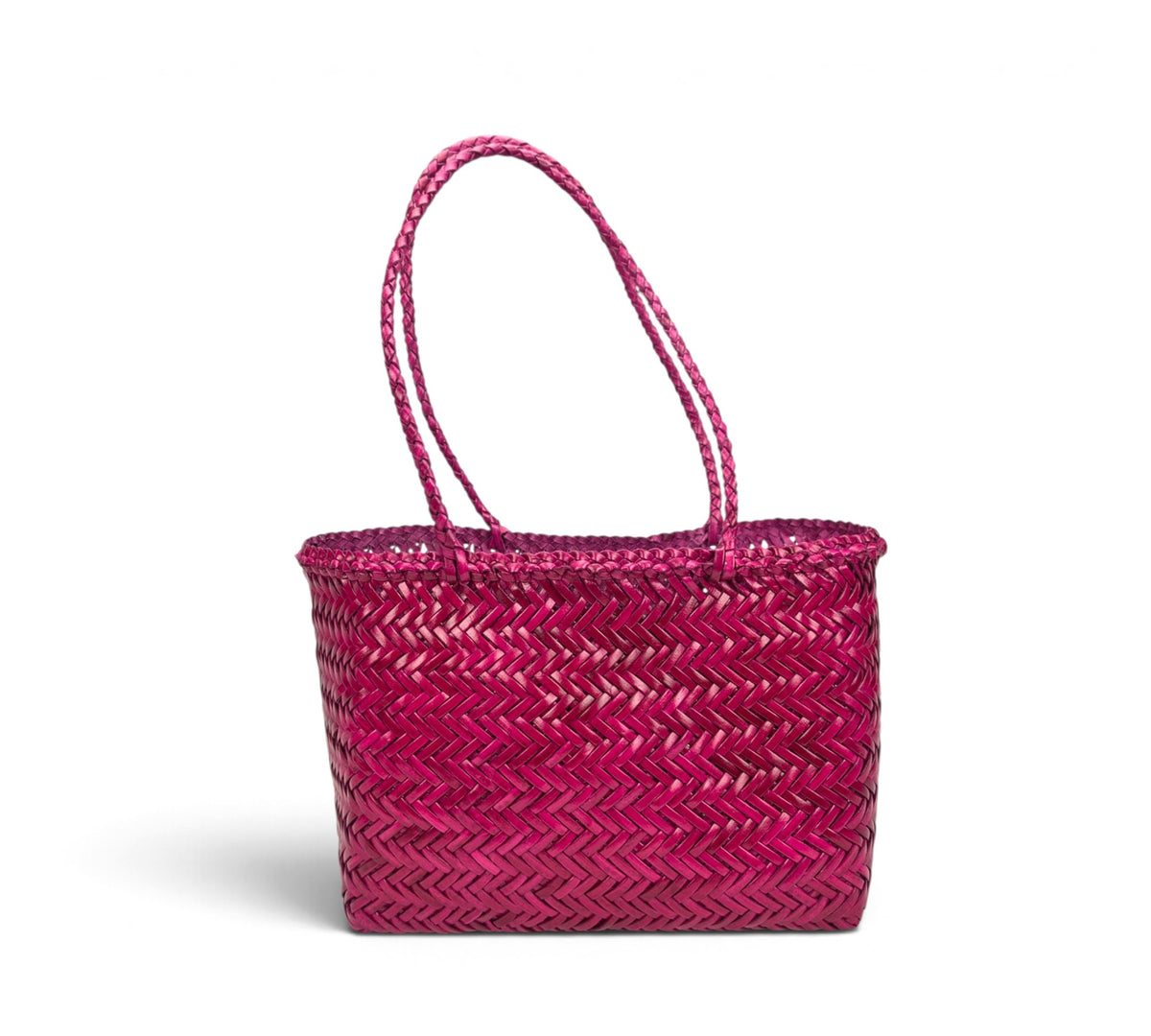 Woven Buffalo Leather Medium Shoulder Bag – Professional Essential Everyday Bag