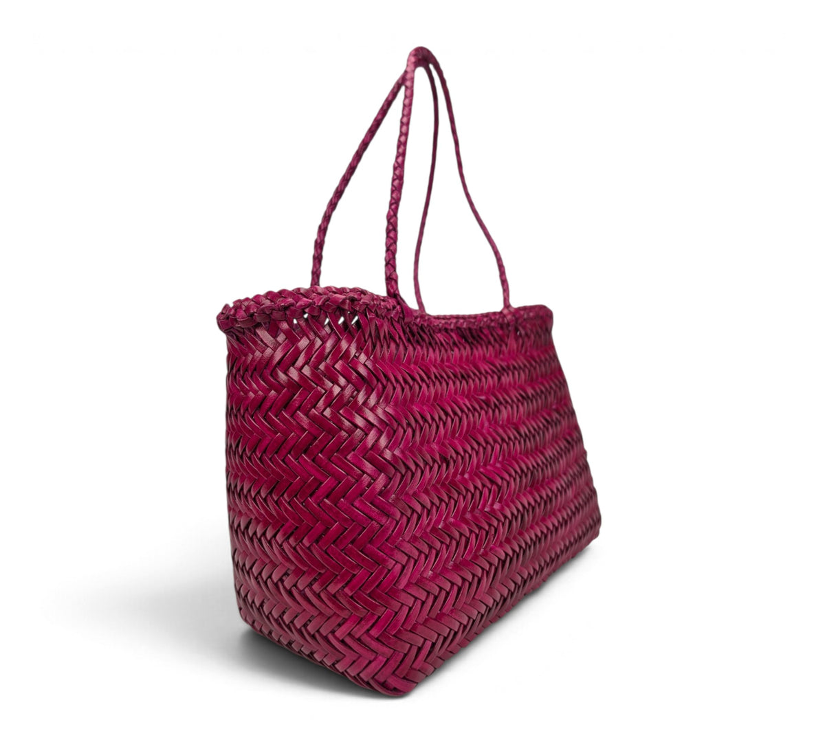 Woven Buffalo Leather Medium Shoulder Bag – Professional Essential Everyday Bag