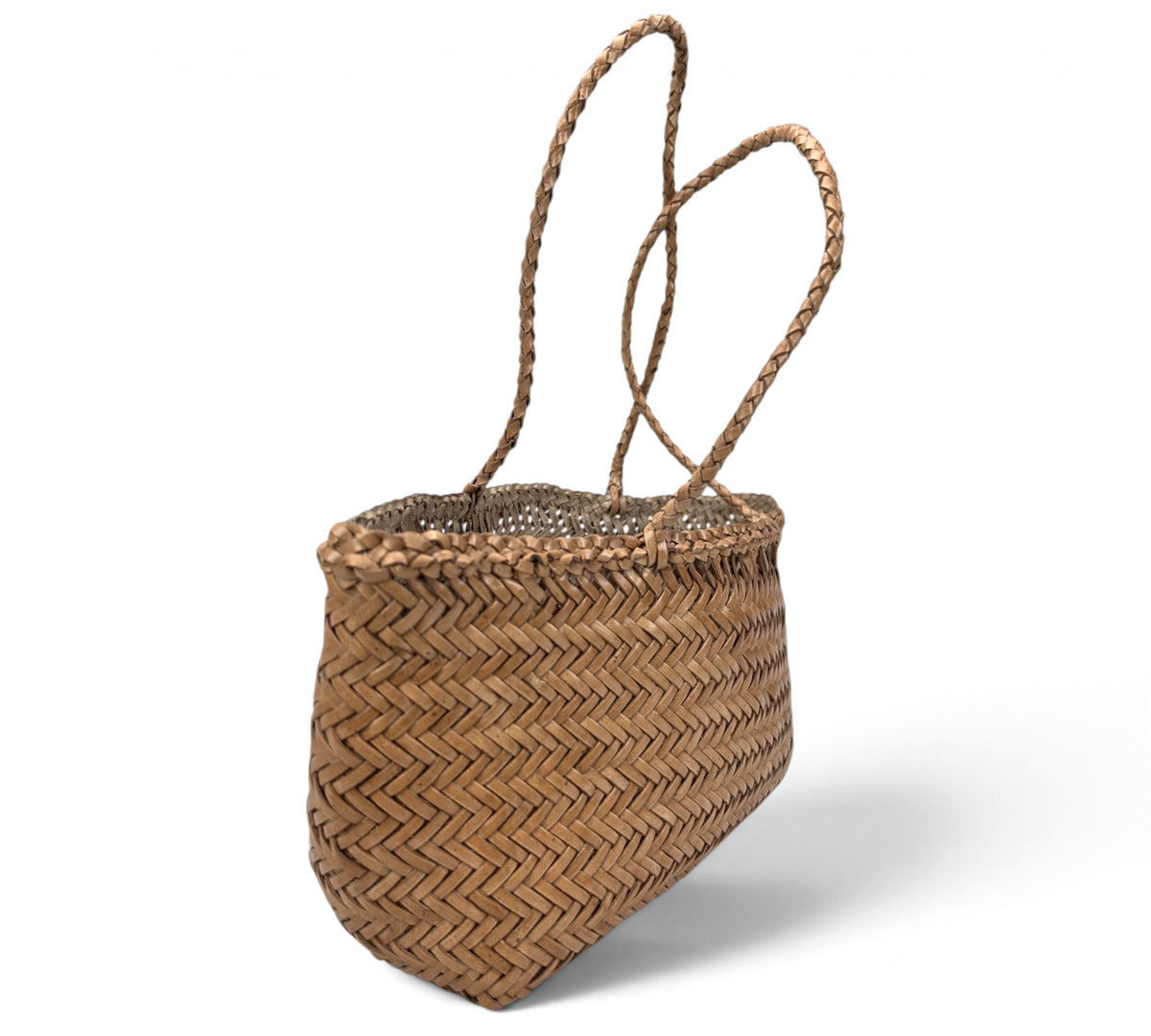 Woven Buffalo Leather Medium Shoulder Bag – Professional Essential Everyday Bag