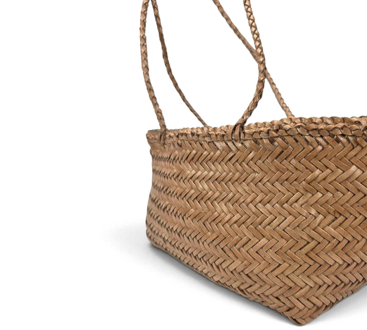 Woven Buffalo Leather Medium Shoulder Bag – Professional Essential Everyday Bag