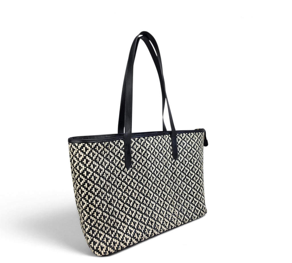 Velourleer Executive Woven Buffalo Leather Laptop Tote Bag – Large Shoulder & Work Bag