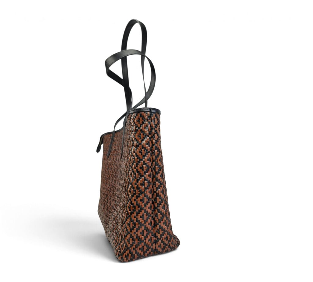 Velourleer Executive Woven Buffalo Leather Laptop Tote Bag – Large Shoulder & Work Bag