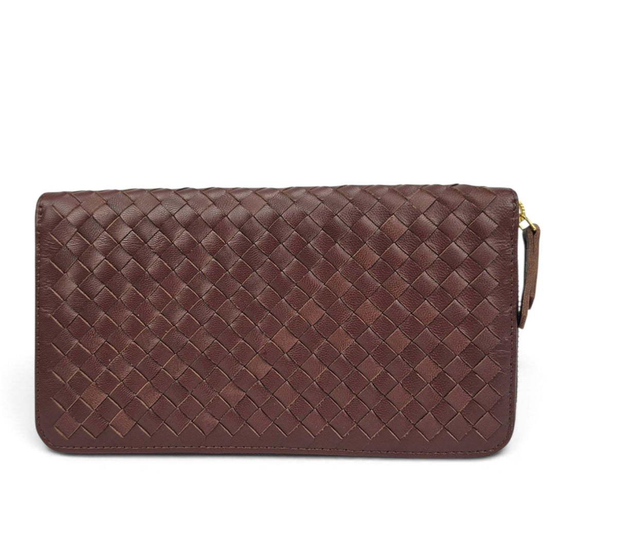 Velourleer Artisanal Sheepskin Woven Leather Clutch & Wristlet Wallet Collection – Multi-Compartment Luxury Evening Bags