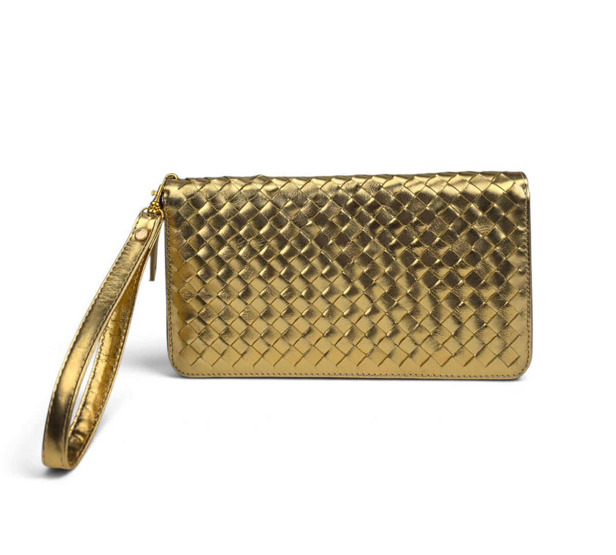 Velourleer Artisanal Sheepskin Woven Leather Clutch & Wristlet Wallet Collection – Multi-Compartment Luxury Evening Bags