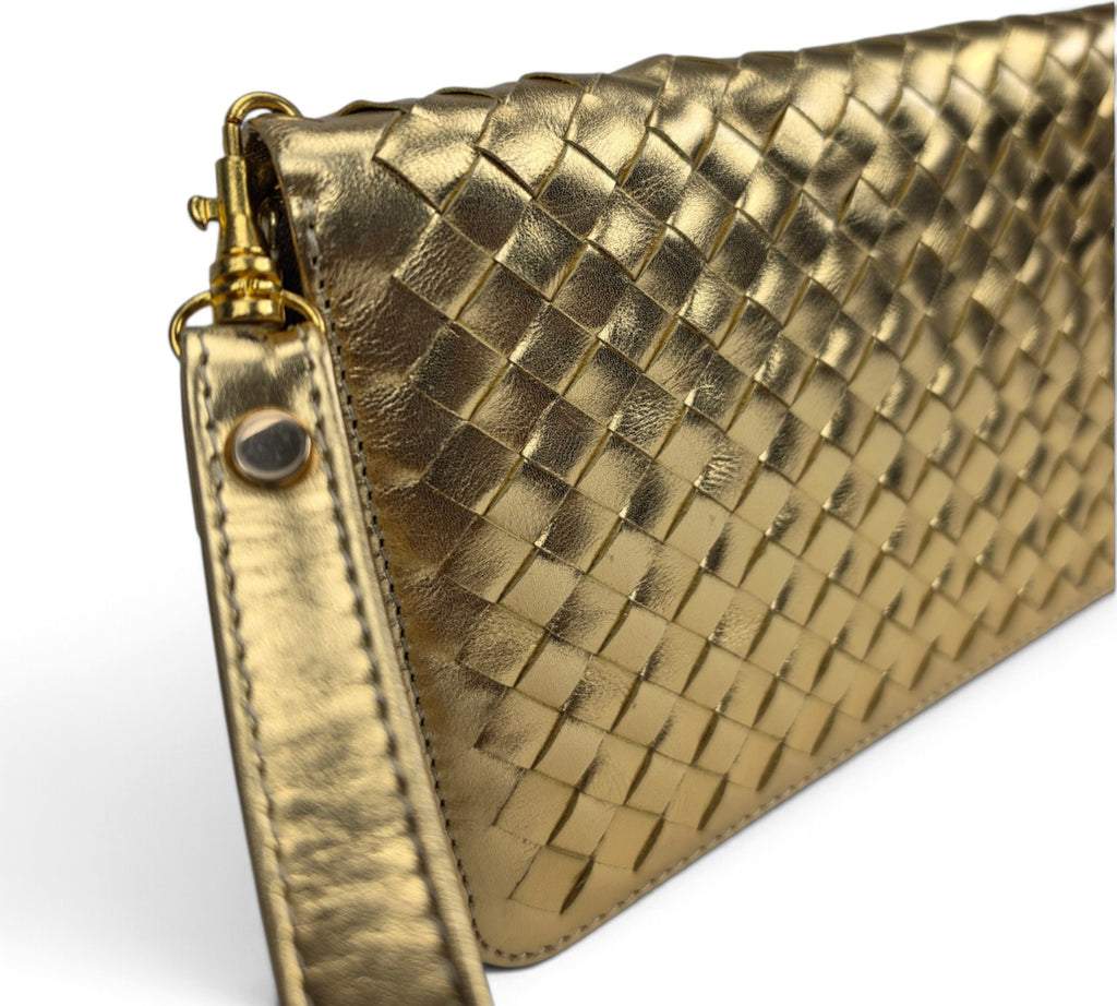 Velourleer Artisanal Sheepskin Woven Leather Clutch & Wristlet Wallet Collection – Multi-Compartment Luxury Evening Bags