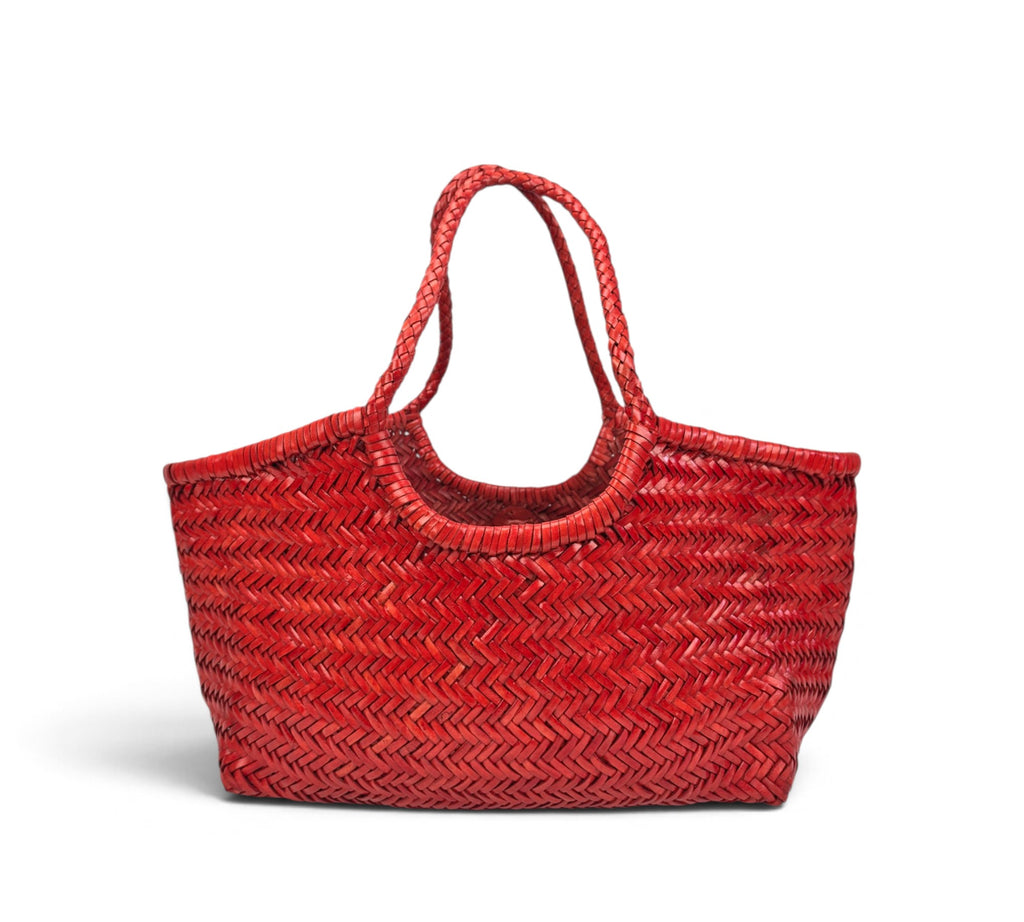Velourleer Artisanal Genuine Buffalo Leather Woven Shoulder Tote – Large Everyday Designer Handbag