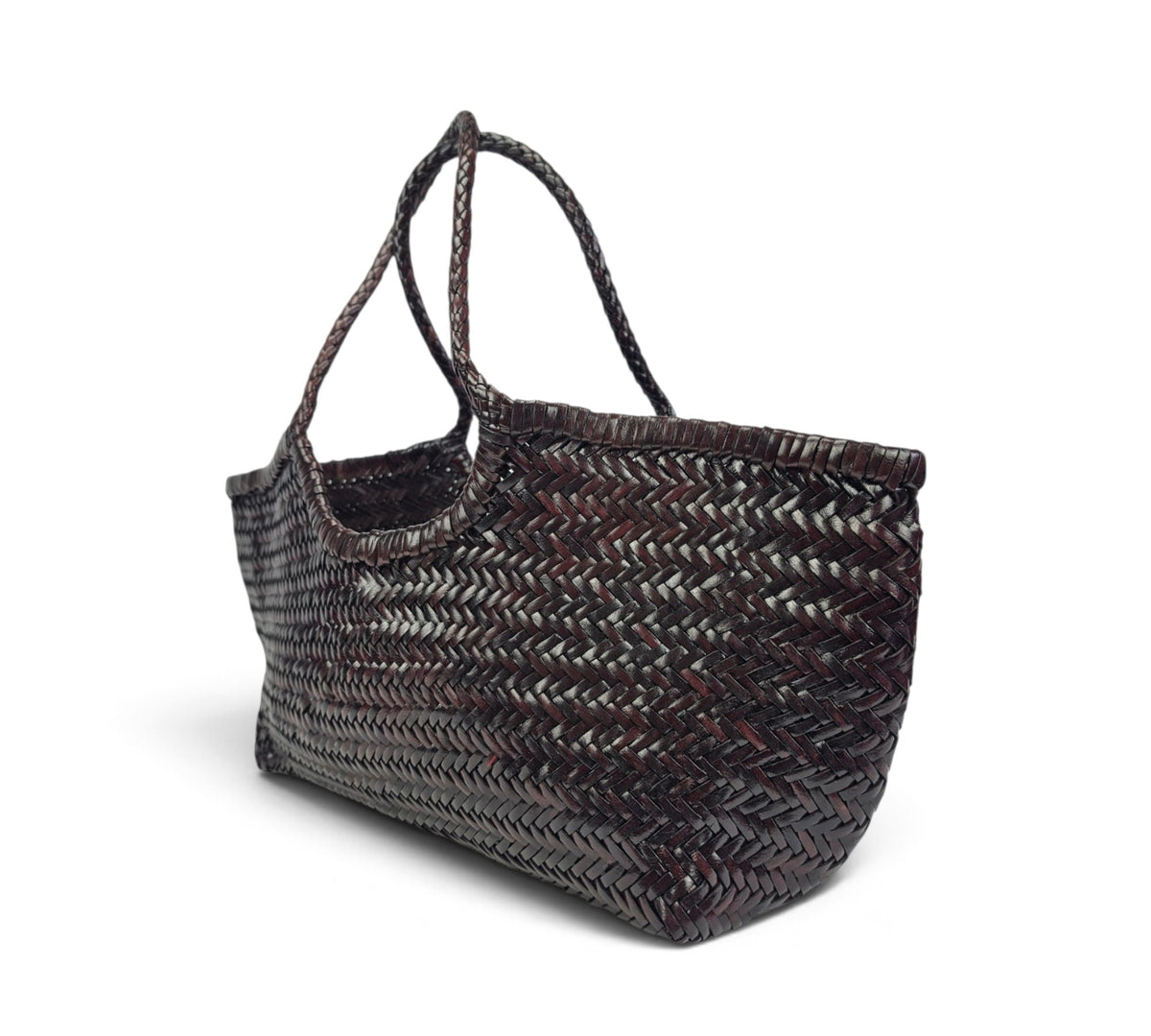 Velourleer Artisanal Genuine Buffalo Leather Woven Shoulder Tote – Large Everyday Designer Handbag