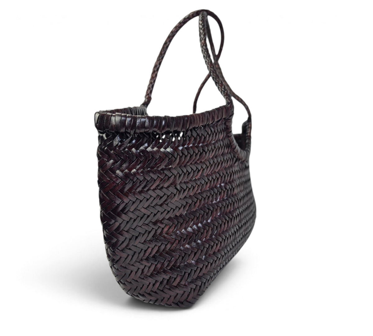 Velourleer Artisanal Genuine Buffalo Leather Woven Shoulder Tote – Large Everyday Designer Handbag