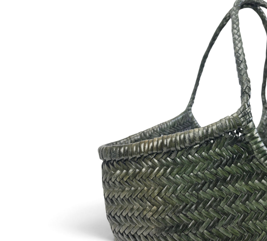 Velourleer Artisanal Genuine Buffalo Leather Woven Shoulder Tote – Large Everyday Designer Handbag