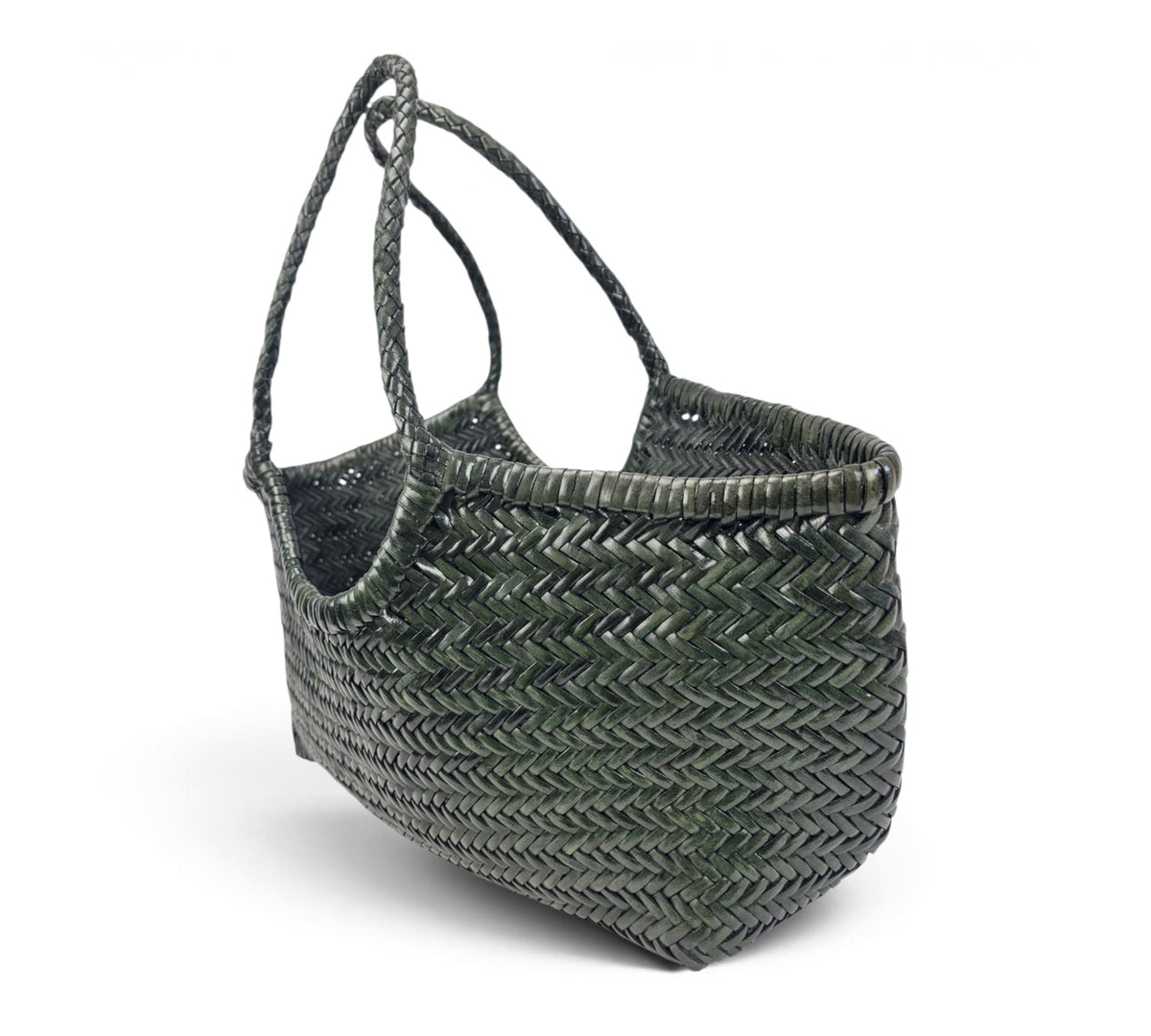Velourleer Artisanal Genuine Buffalo Leather Woven Shoulder Tote – Large Everyday Designer Handbag