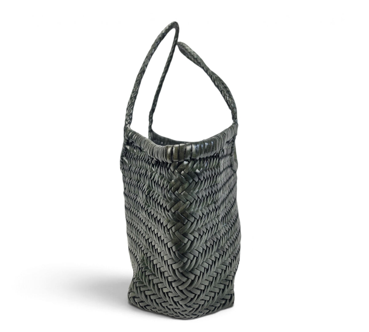 Velourleer Artisanal Genuine Buffalo Leather Woven Shoulder Tote – Large Everyday Designer Handbag